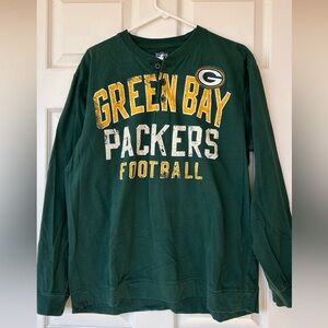 NFL Brand Green Bay Packers Henley Long Sleeved Tee XL‎